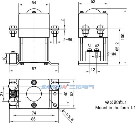 Контактор постоянного тока Sayoon QCC14-150A/11