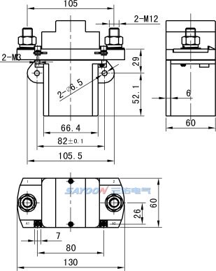 Контактор постоянного тока Sayoon QZJB600A