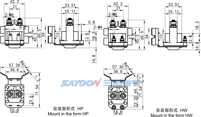 Контактор постоянного тока Sayoon S684-100A