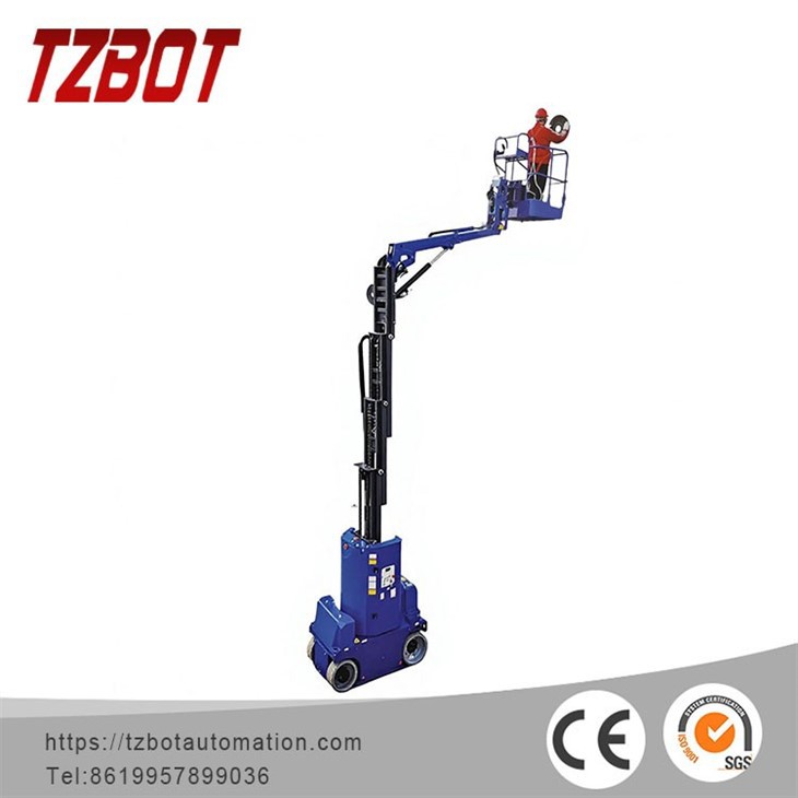 Высотная подъёмная платформа TZBOT AMWP12N-7100 — 12 м рабочая высота, 200 кг, самопередвижная